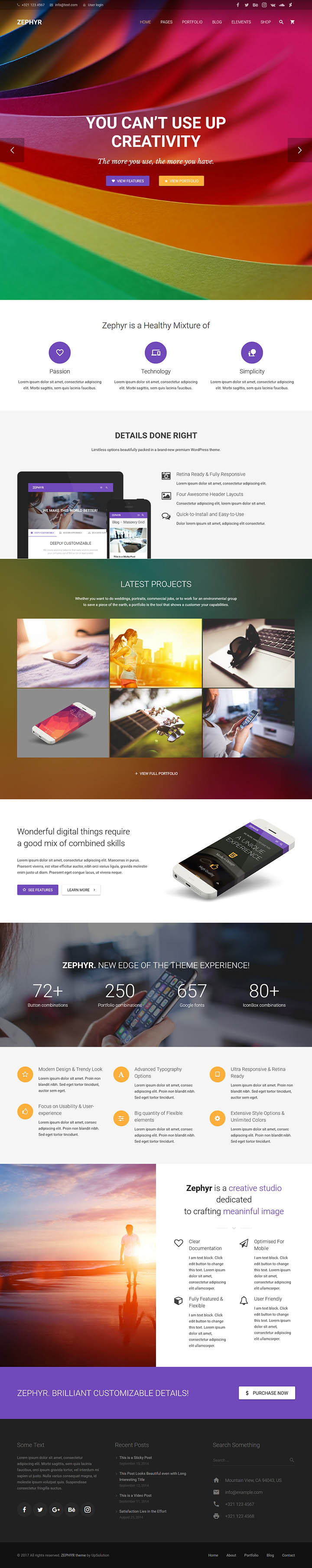 WordPress шаблон ThemeForest Zephyr