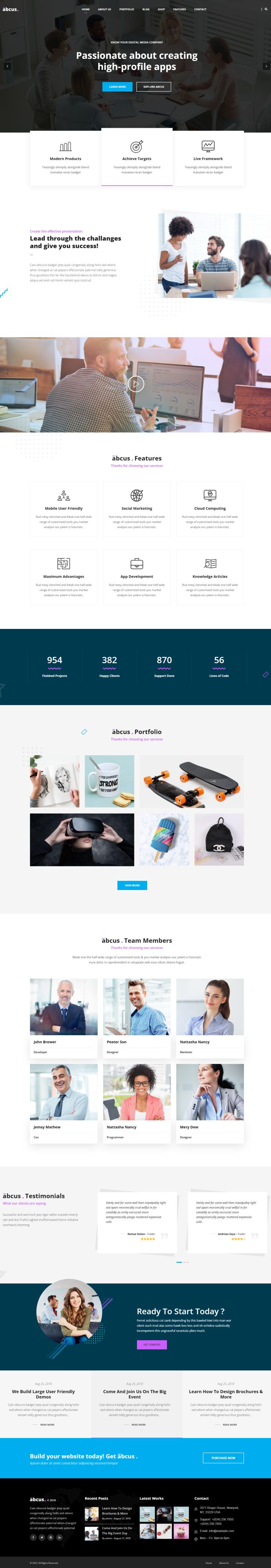 WordPress шаблон ThemeForest Abcus