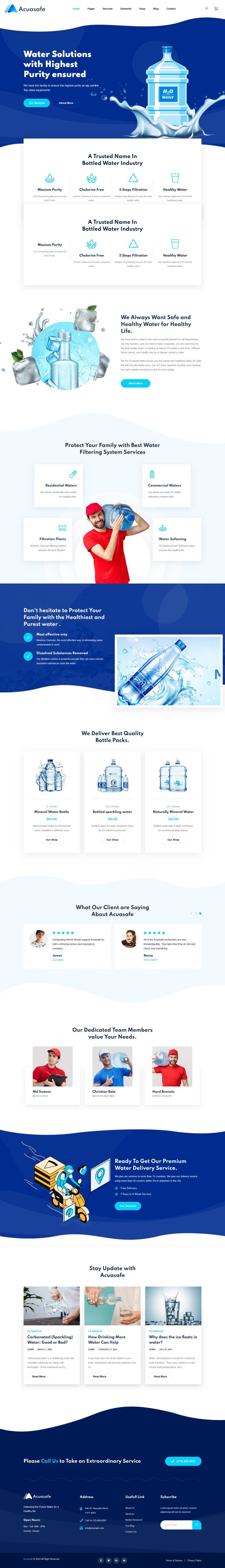WordPress шаблон ThemeForest Acuasafe