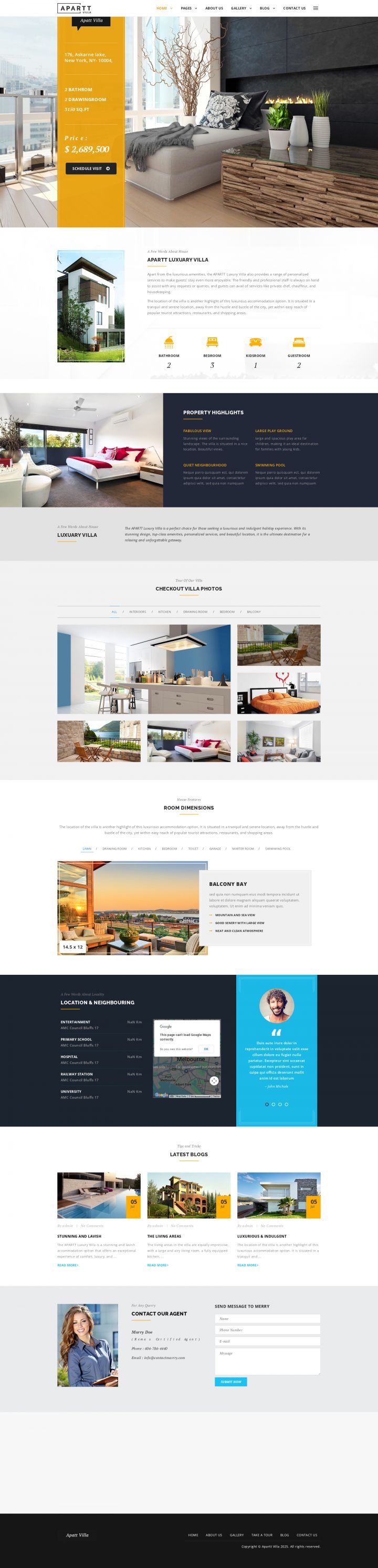WordPress шаблон ThemeForest APARTT VILLA