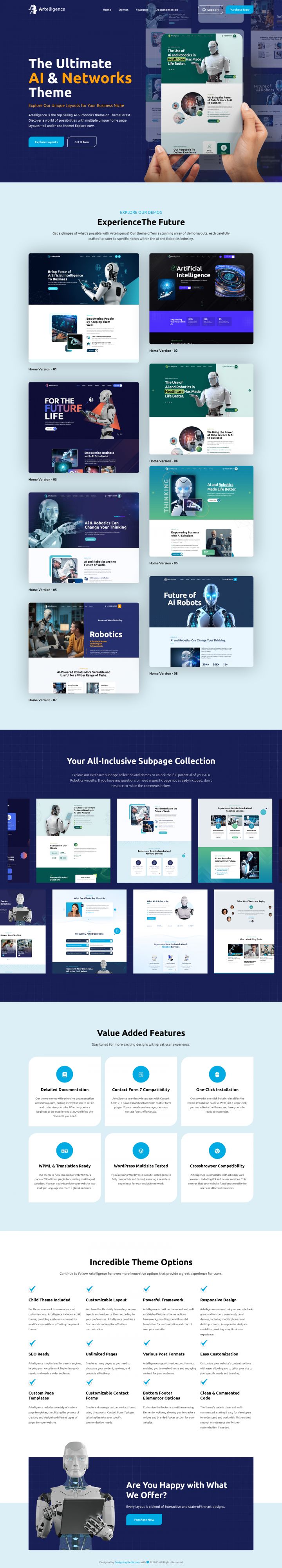 WordPress шаблон ThemeForest Artelligence