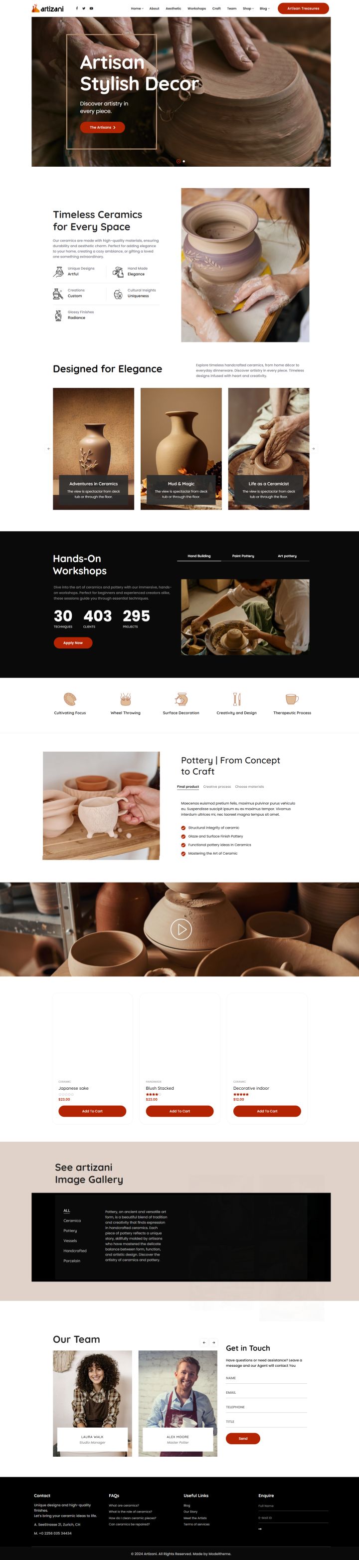 WordPress шаблон ThemeForest Artizani