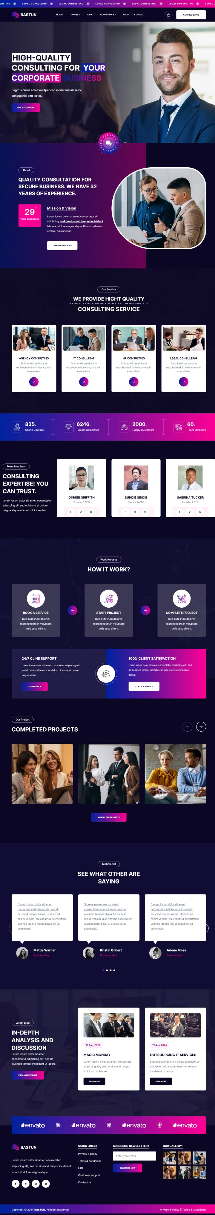 WordPress шаблон ThemeForest Bastun