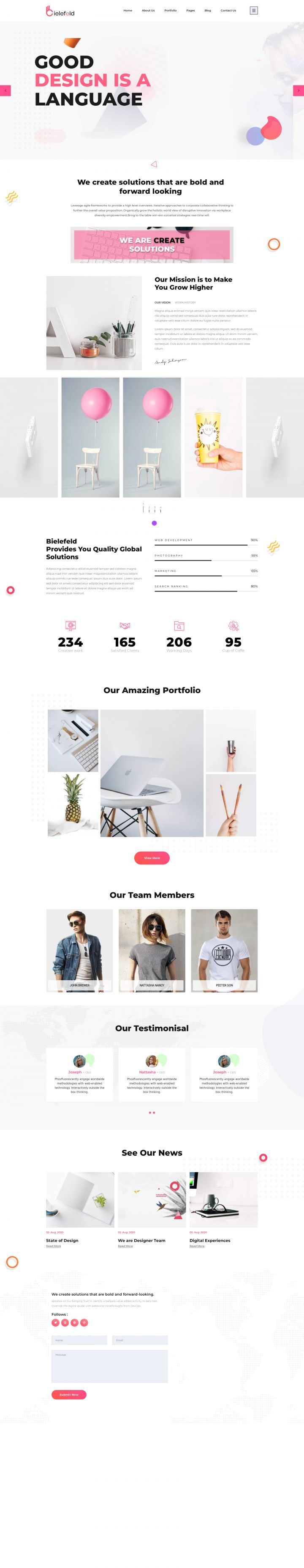 WordPress шаблон ThemeForest Bielefeld