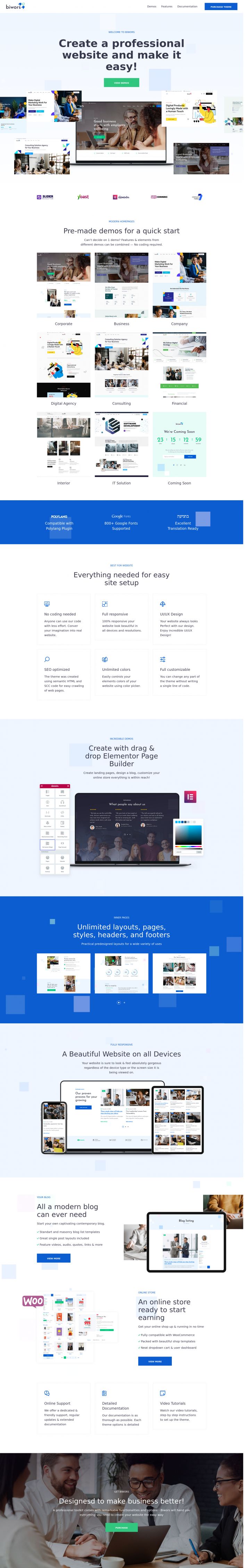 WordPress шаблон ThemeForest Biwors