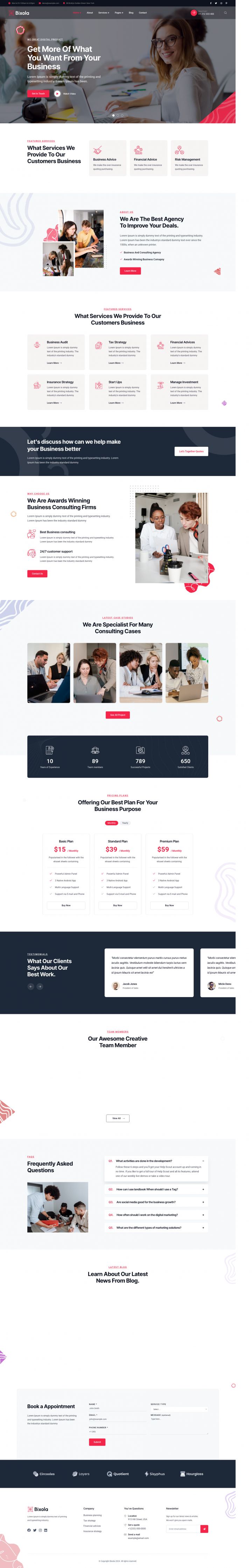 WordPress шаблон ThemeForest Bixola