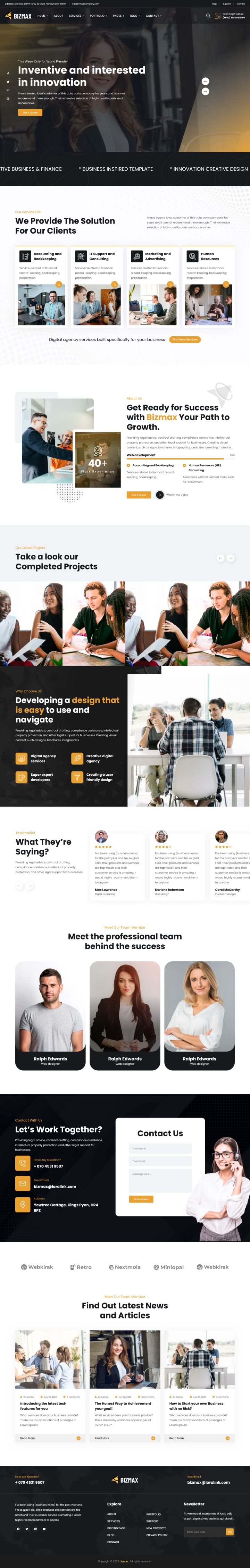 Шаблон ThemeForest Bizmax WordPress шаблон ThemeForest Bizmax