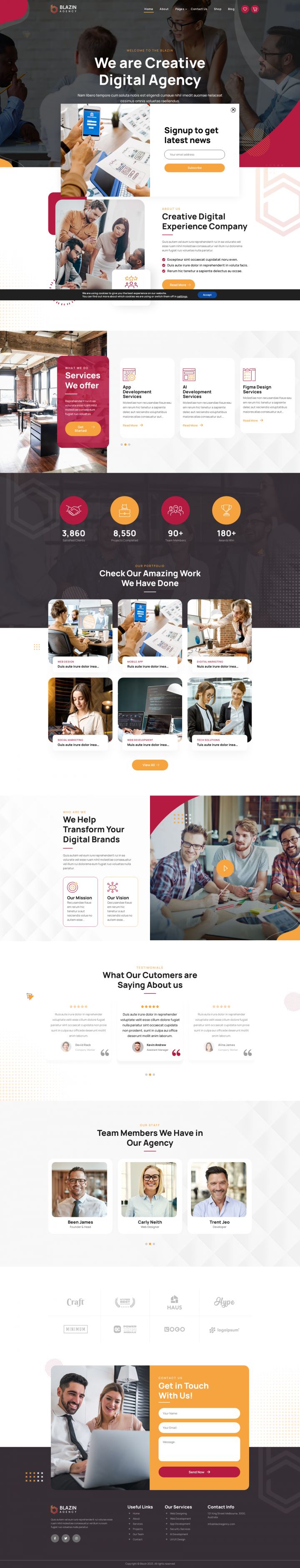 WordPress шаблон ThemeForest Blazin Agency