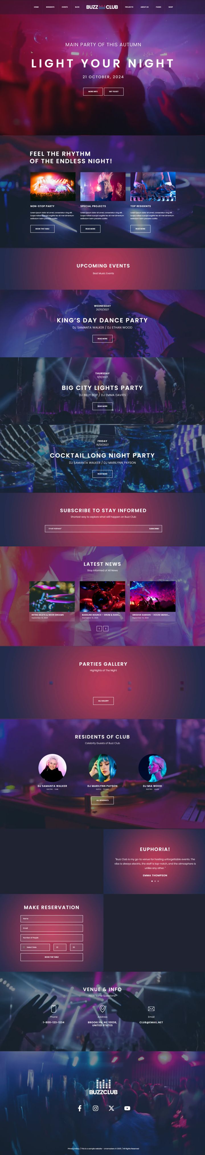 WordPress шаблон ThemeForest Buzz Club