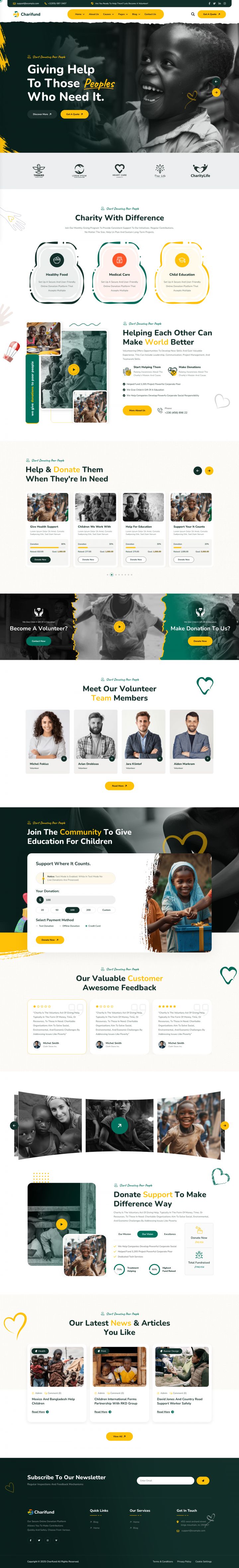 WordPress шаблон ThemeForest ChariFund