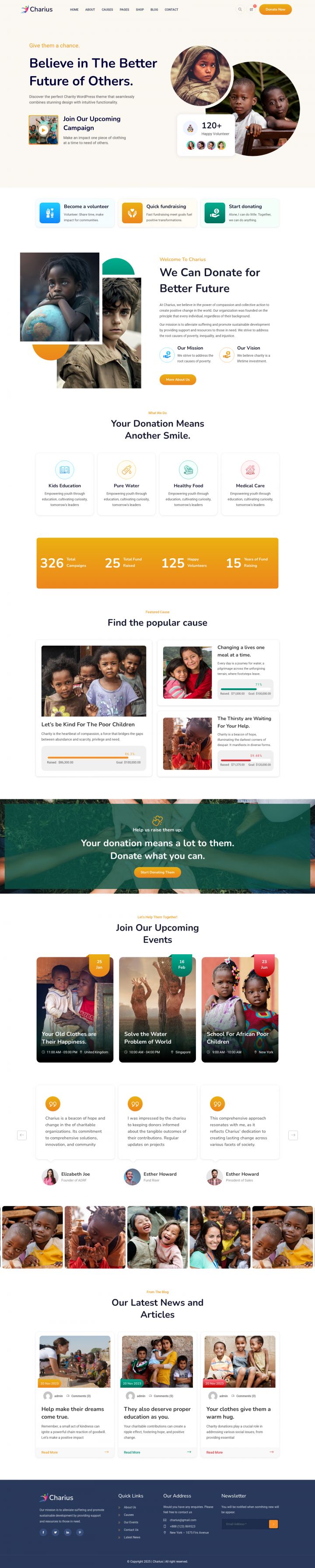 WordPress шаблон ThemeForest Charius