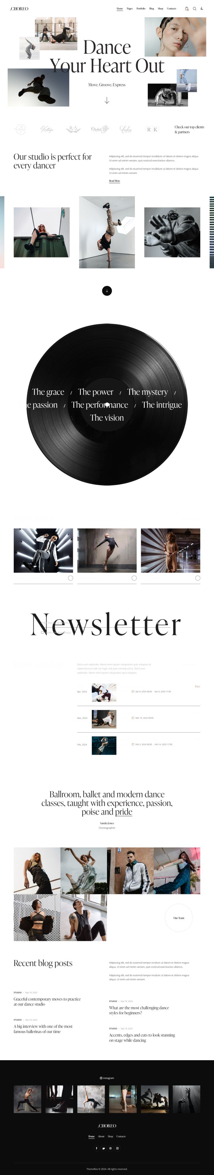 WordPress шаблон ThemeForest Choreo