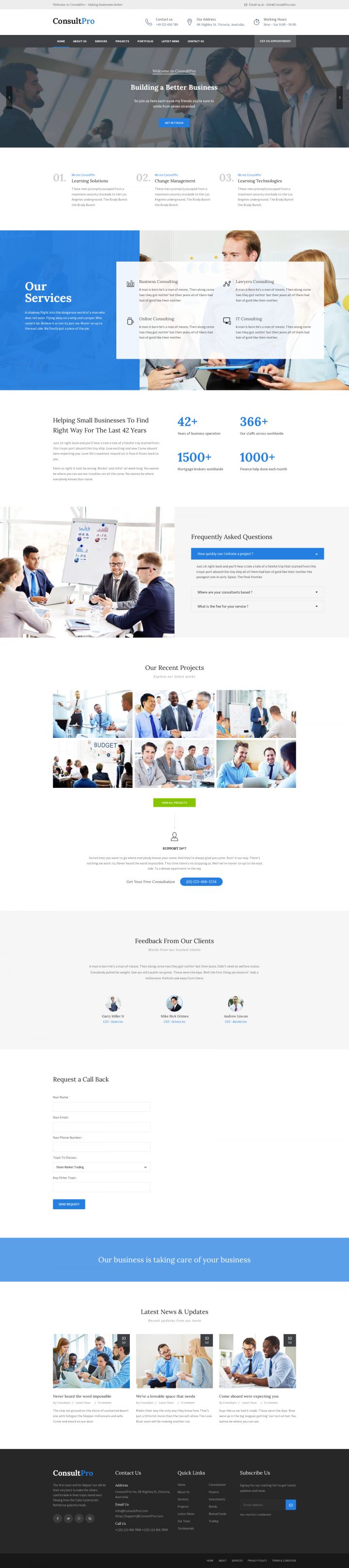 WordPress шаблон ThemeForest ConsultPro