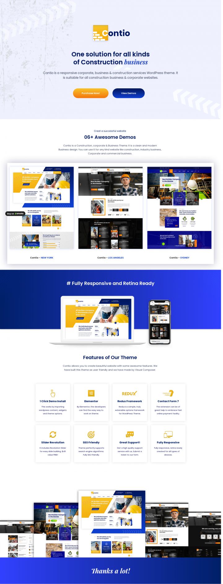 WordPress шаблон ThemeForest Contio