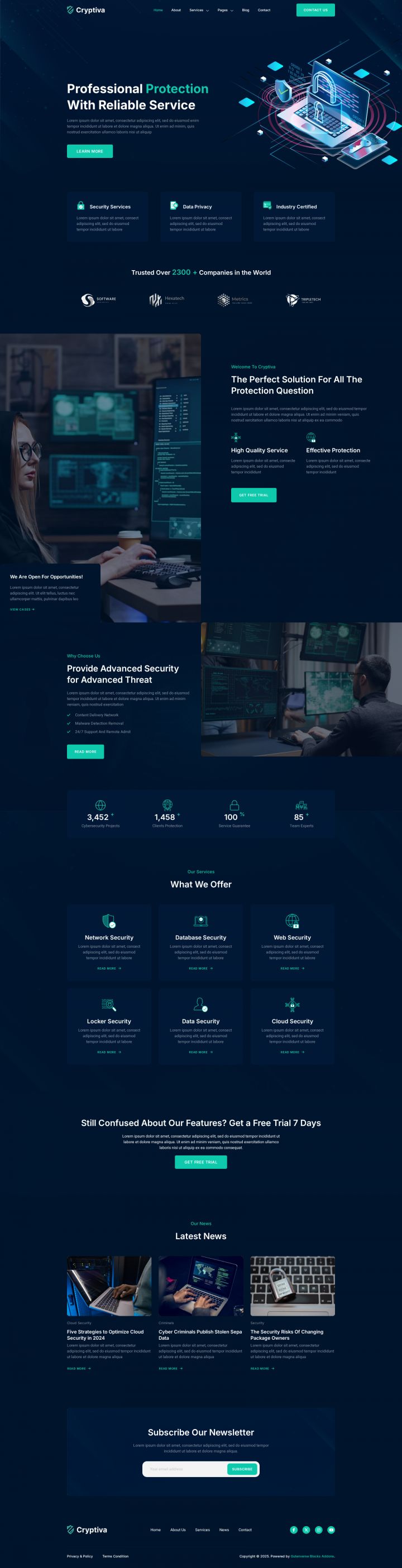 WordPress шаблон ThemeForest Cryptiva