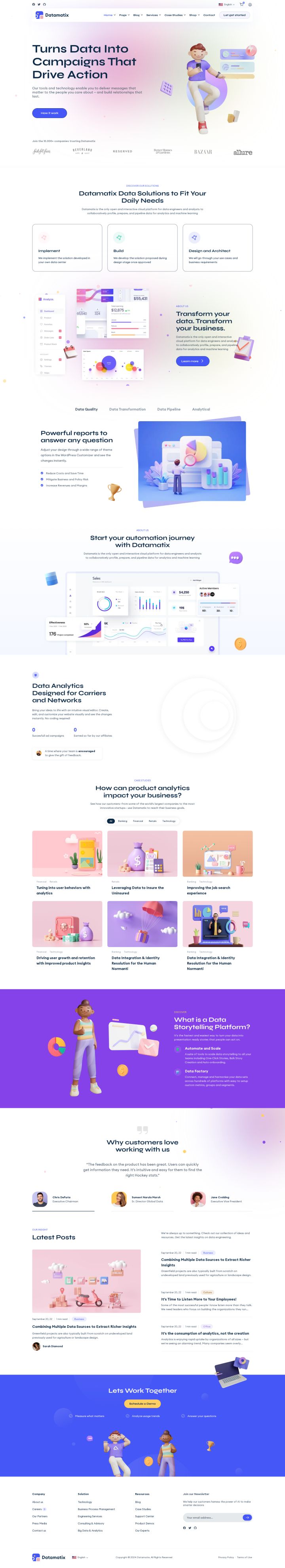 Шаблон ThemeForest Datamatix WordPress шаблон ThemeForest Datamatix