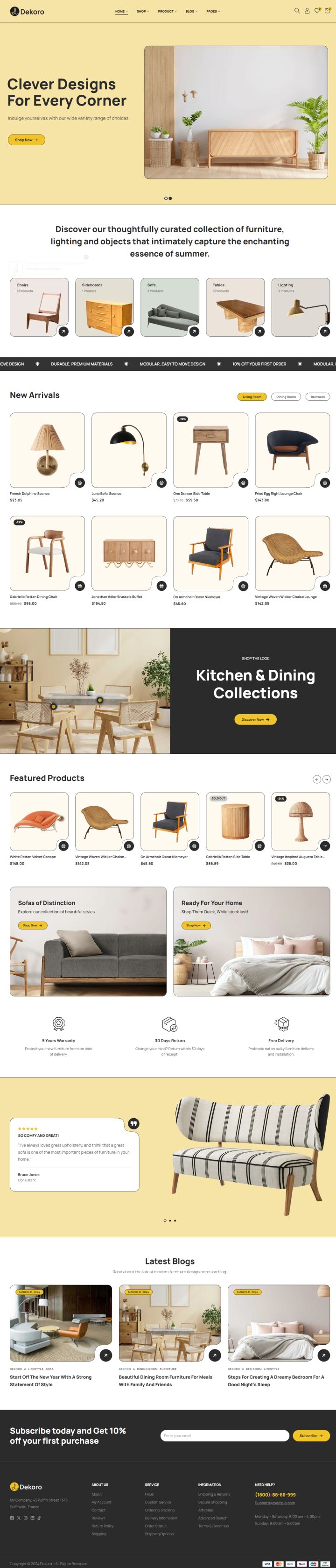 WordPress шаблон ThemeForest Dekoro