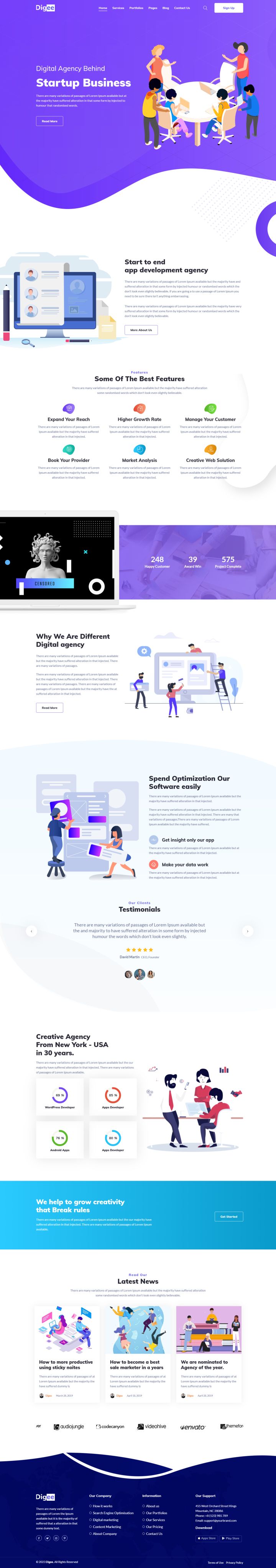 WordPress шаблон ThemeForest Digee