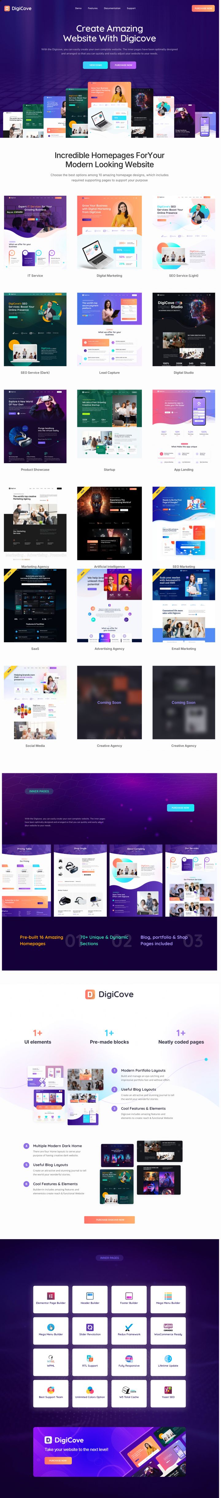 WordPress шаблон ThemeForest Digicove