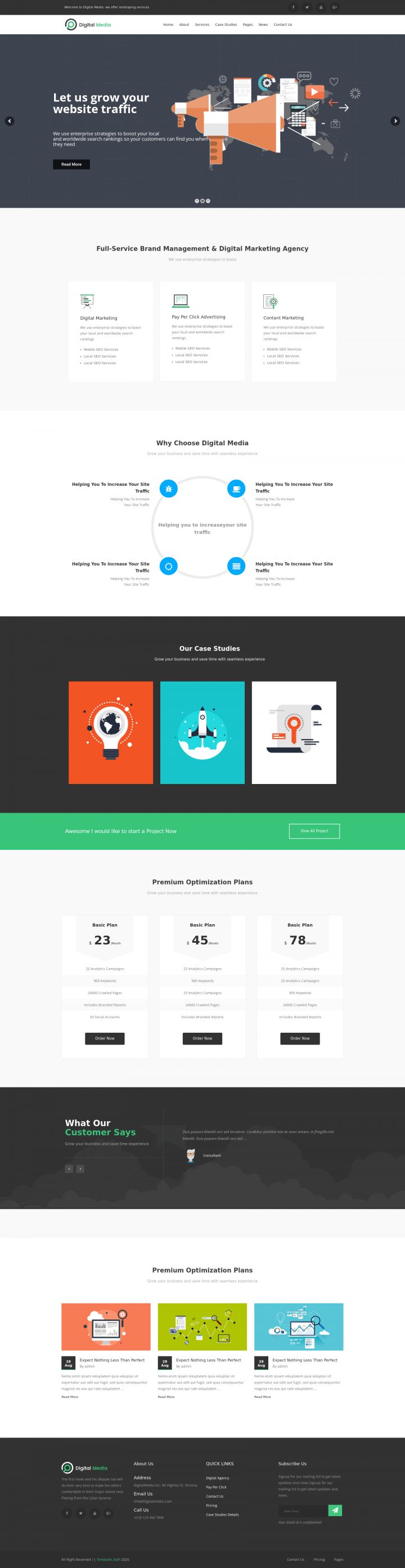 WordPress шаблон ThemeForest Digital Media