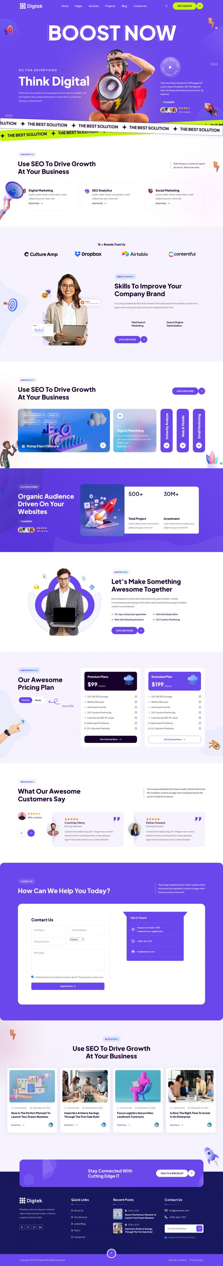 WordPress шаблон ThemeForest Digtek