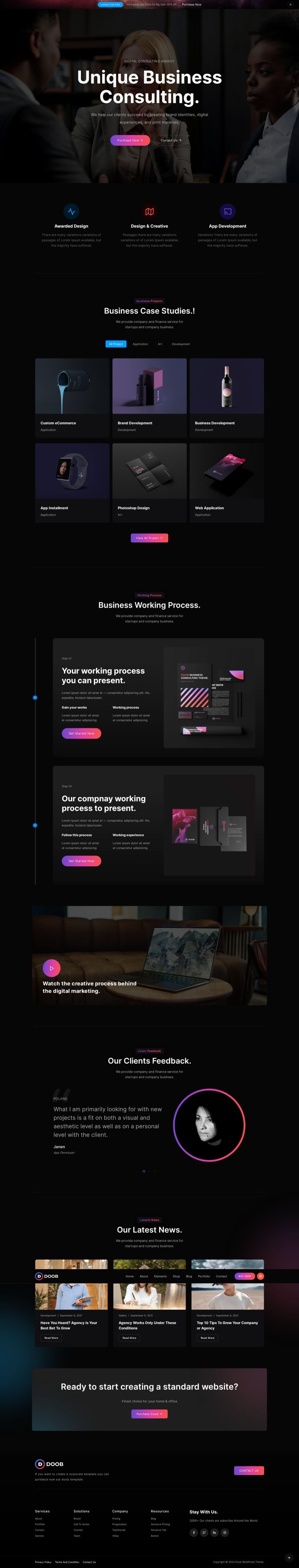 WordPress шаблон ThemeForest Doob