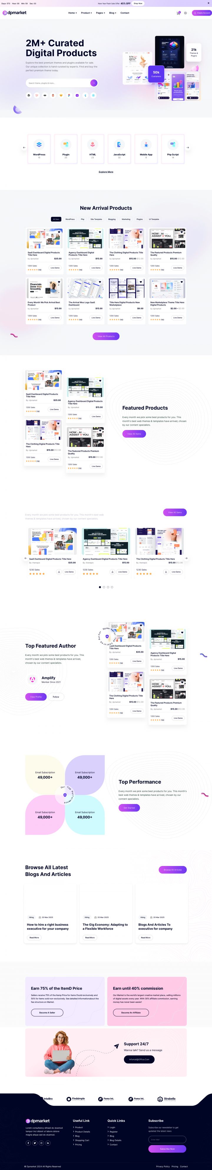 WordPress шаблон ThemeForest DpMarket