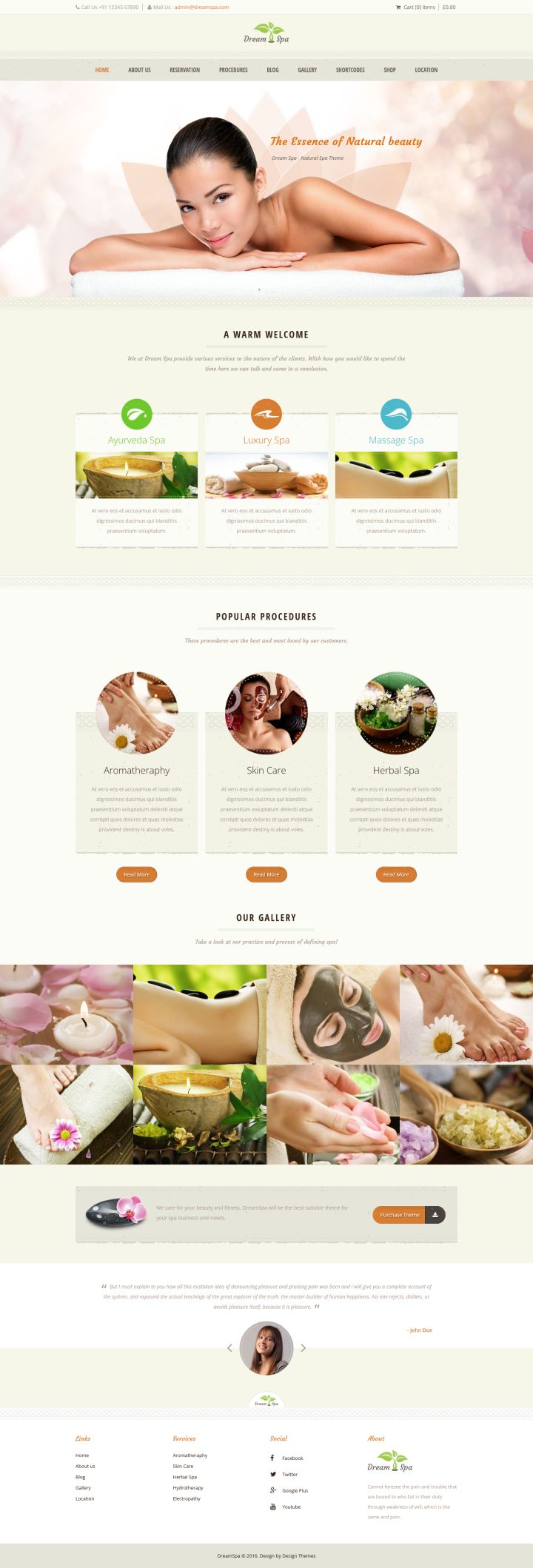 WordPress шаблон ThemeForest Dream Spa