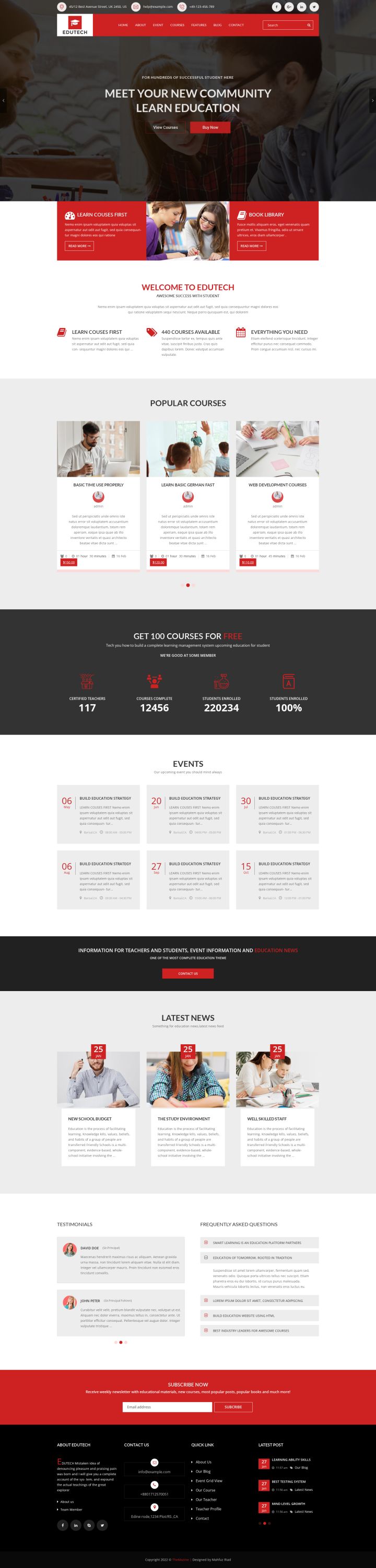 WordPress шаблон ThemeForest Edutech