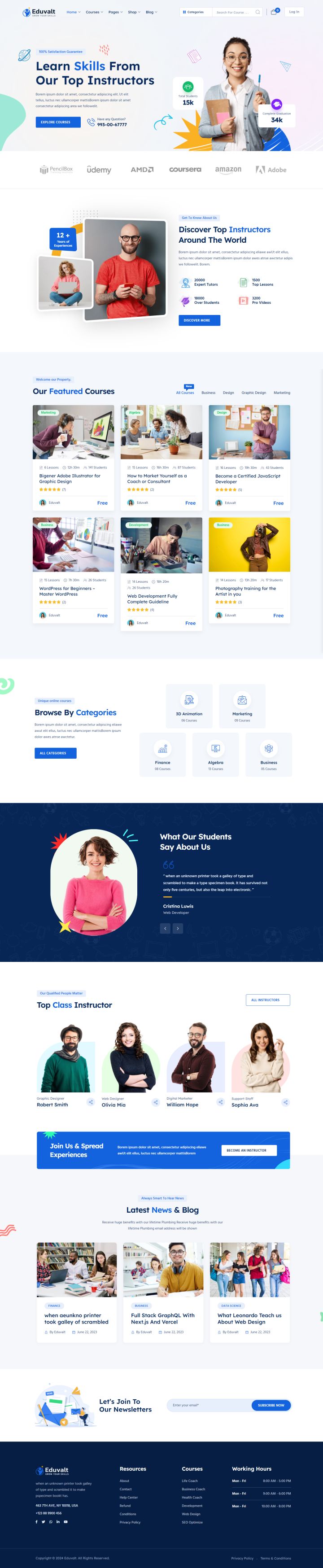 WordPress шаблон ThemeForest Eduvalt