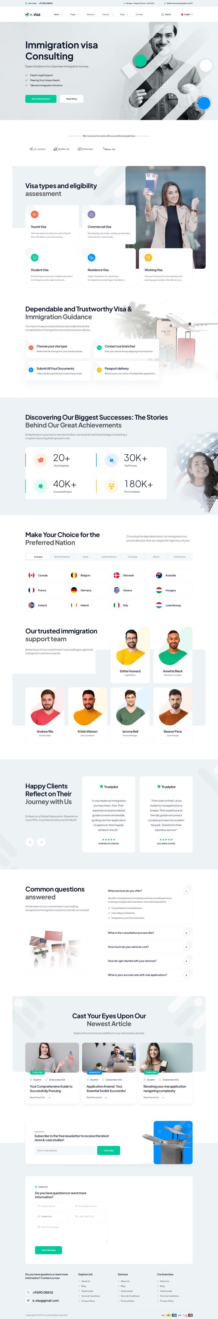 WordPress шаблон ThemeForest Evisa