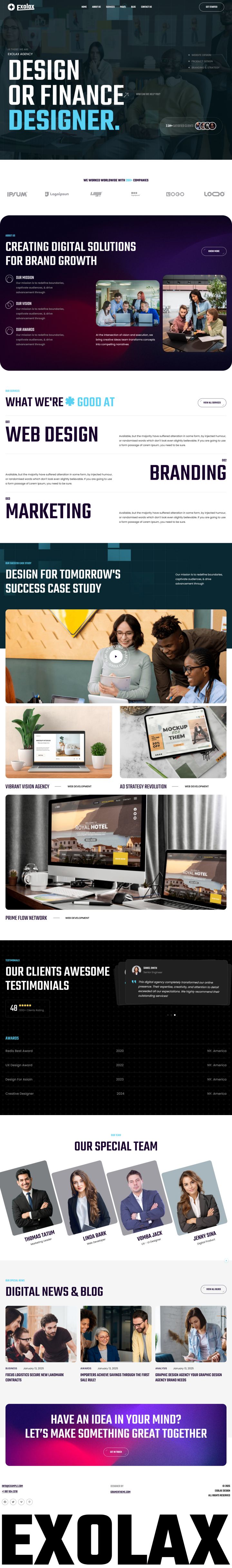 WordPress шаблон ThemeForest Exolax