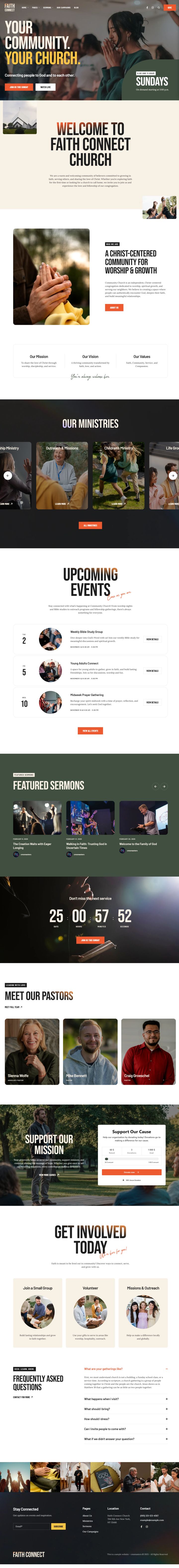 WordPress шаблон ThemeForest Faith Connect