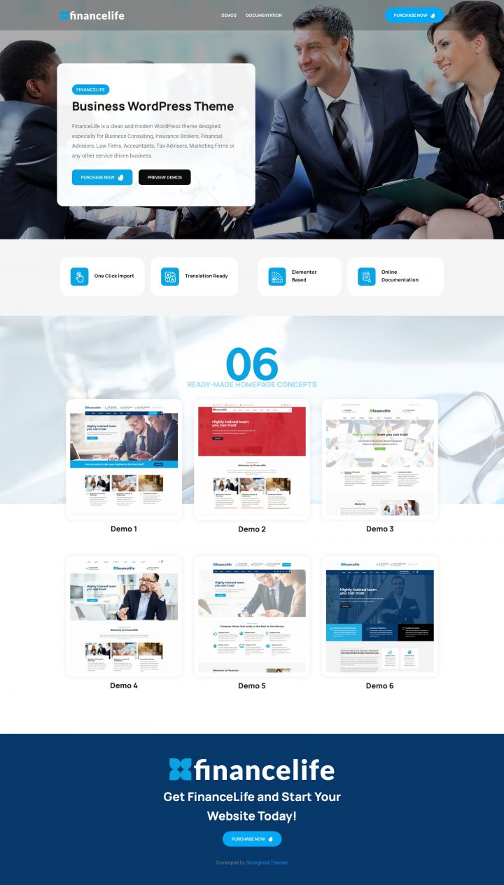 WordPress шаблон ThemeForest FinanceLife