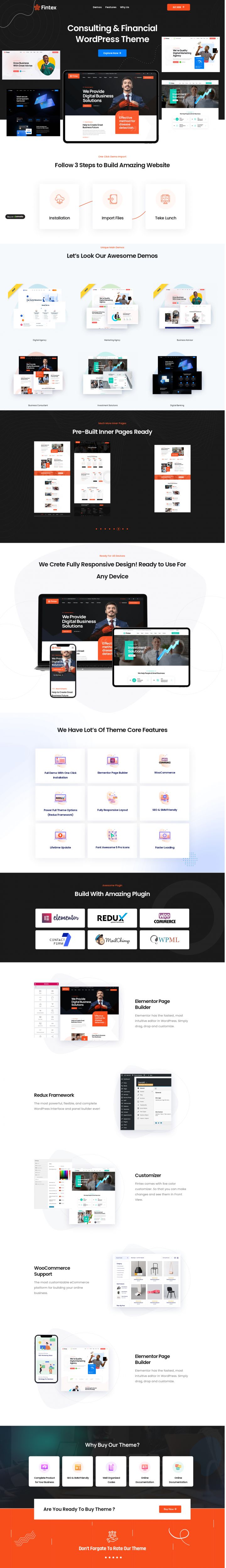 WordPress шаблон ThemeForest Fintex
