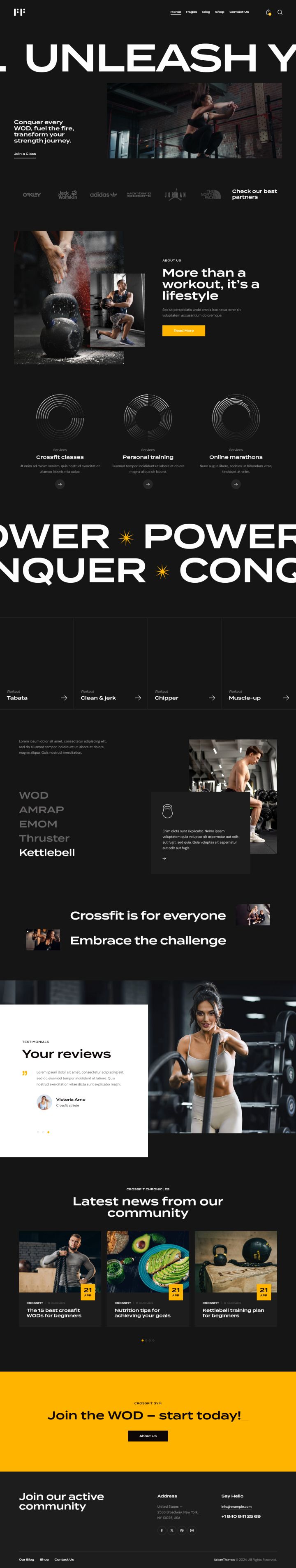 WordPress шаблон ThemeForest FitFlex