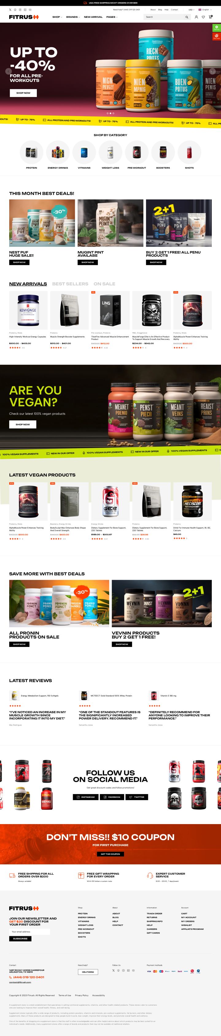 WordPress шаблон ThemeForest Fitrush
