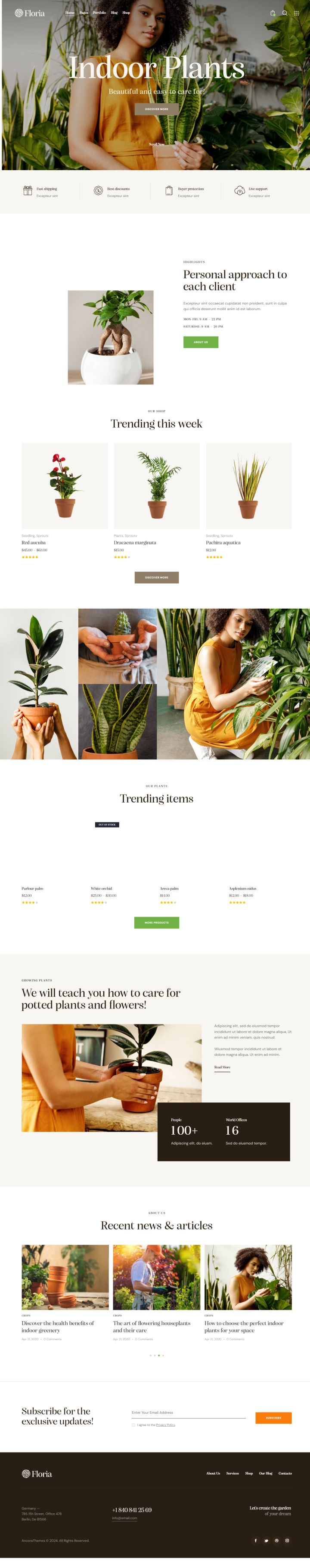 WordPress шаблон ThemeForest Floria