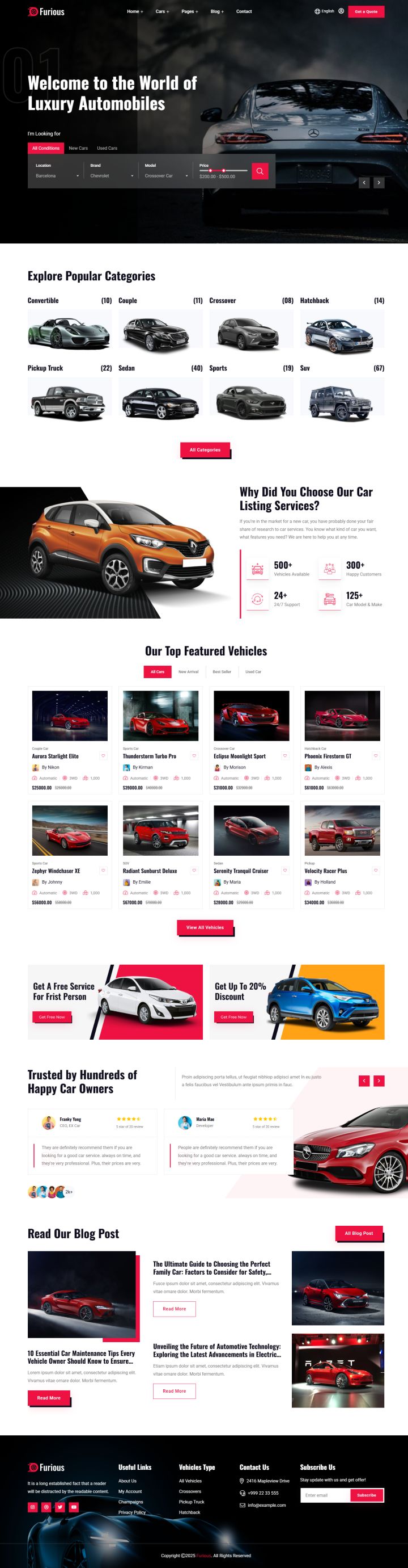 WordPress шаблон ThemeForest Furious