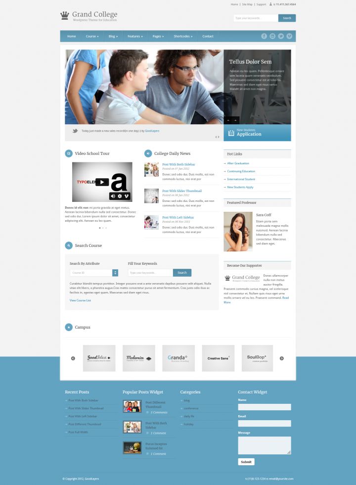 WordPress шаблон ThemeForest Grand College