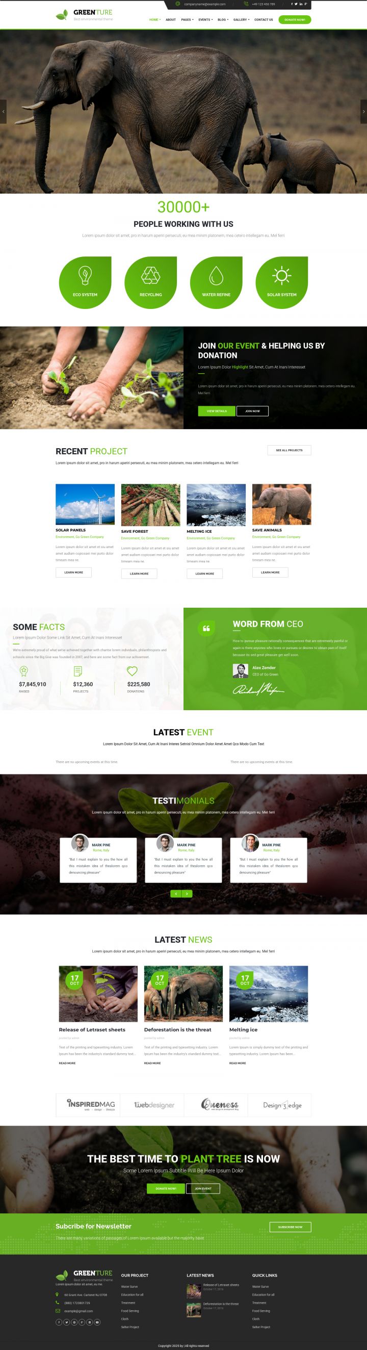 WordPress шаблон ThemeForest Greenture