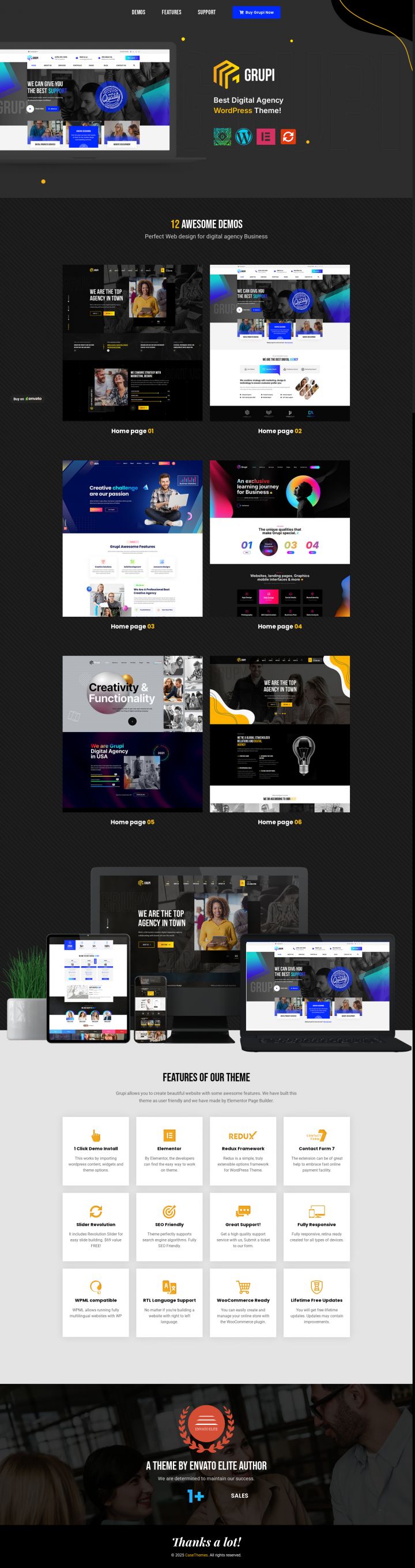 WordPress шаблон ThemeForest Grupi