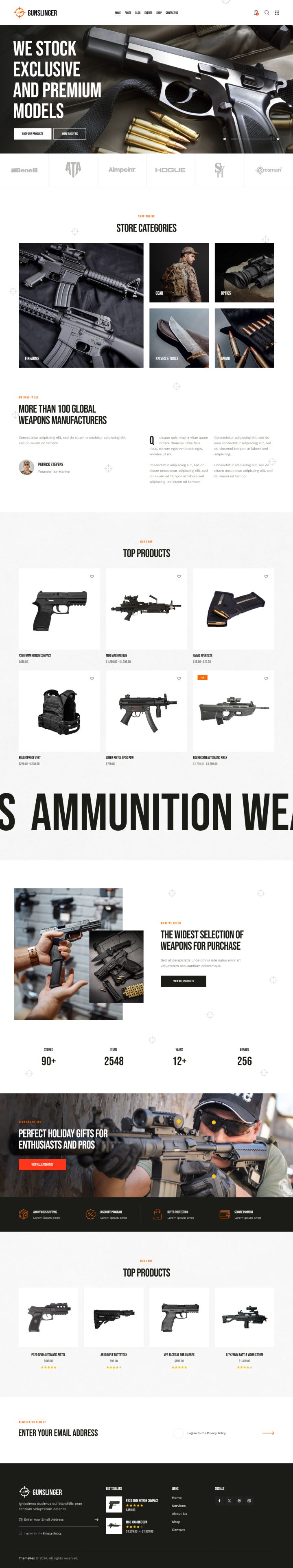 WordPress шаблон ThemeForest Gunslinger