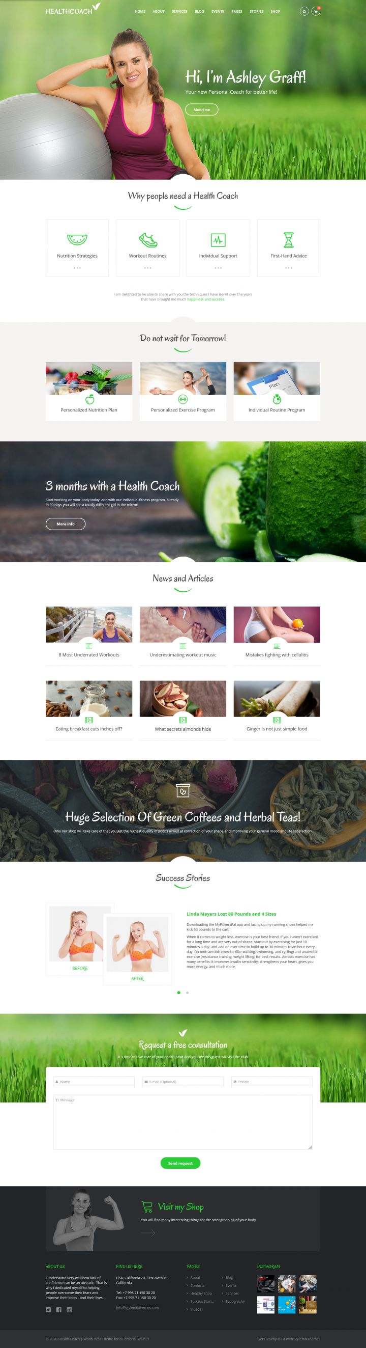 WordPress шаблон ThemeForest Health Coach