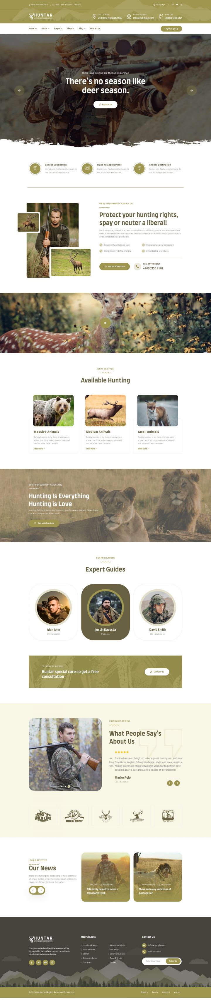 WordPress шаблон ThemeForest Huntar