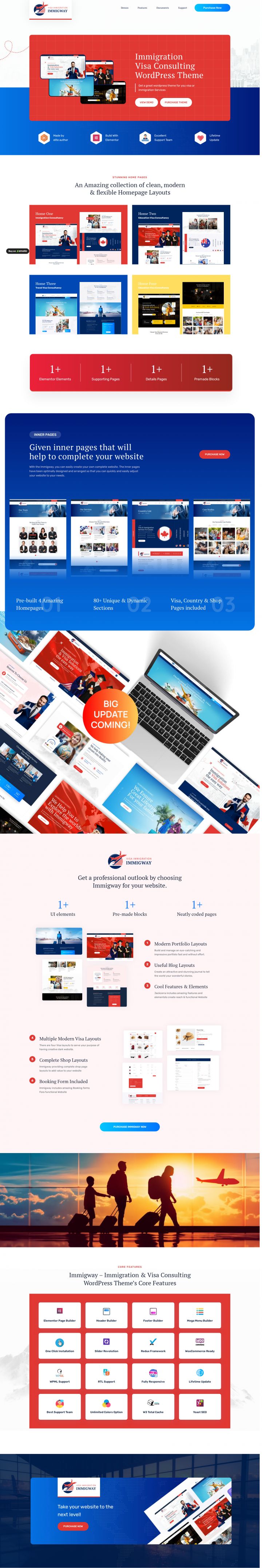 WordPress шаблон ThemeForest Immigway