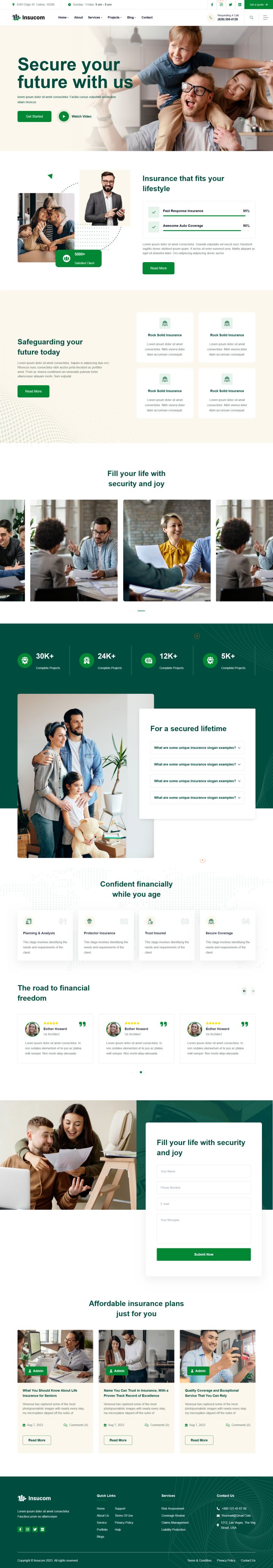 WordPress шаблон ThemeForest Insucom
