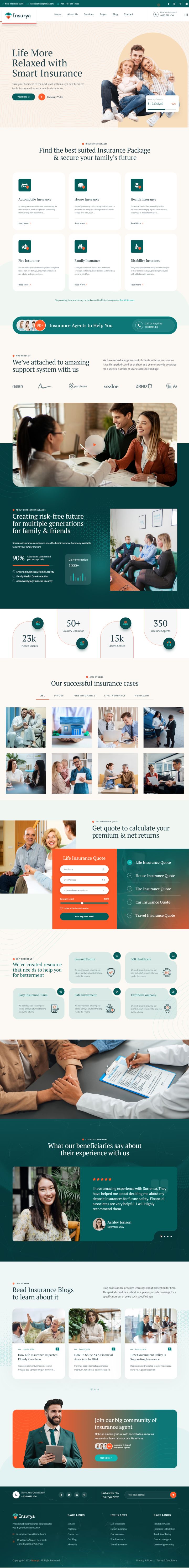 WordPress шаблон ThemeForest Insurya