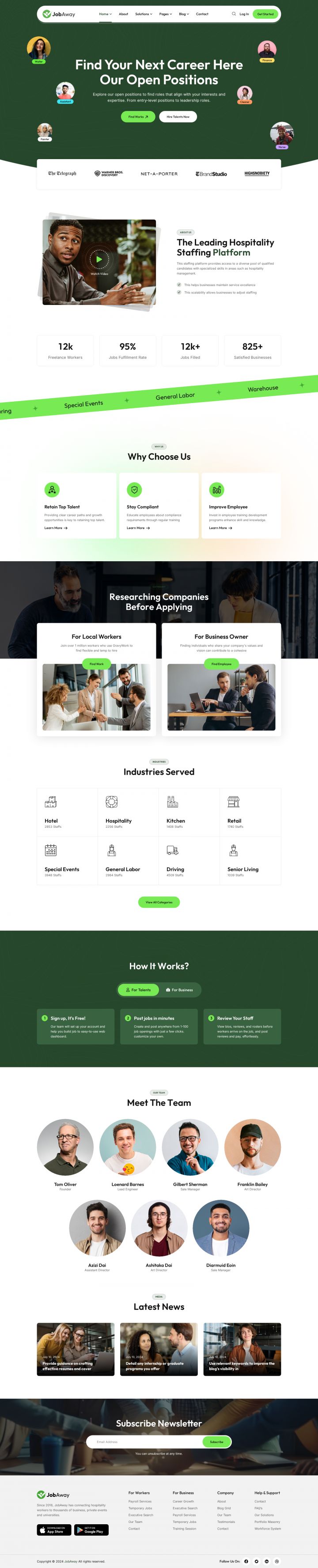 WordPress шаблон ThemeForest Jobaway