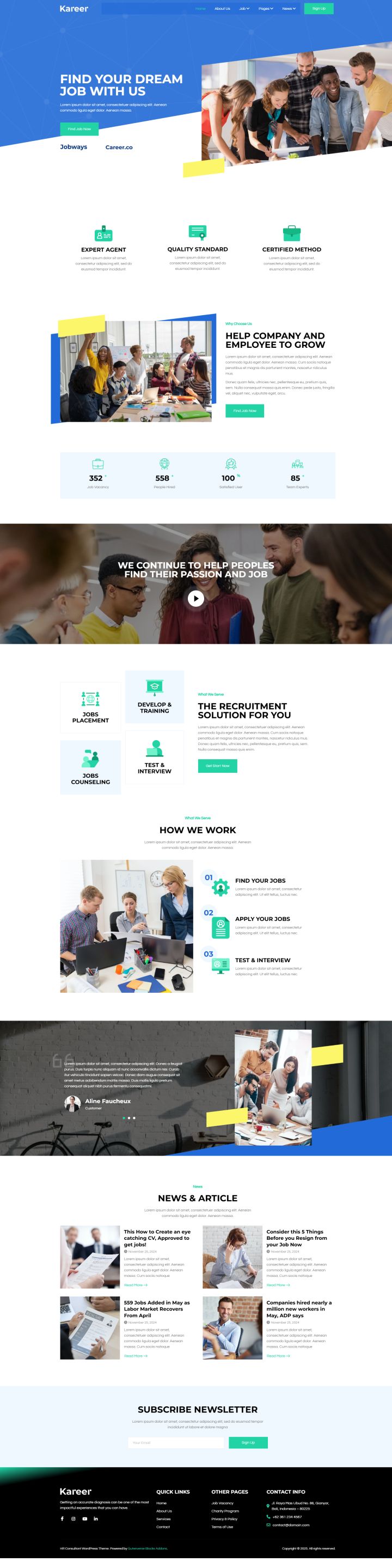 WordPress шаблон ThemeForest Kareer